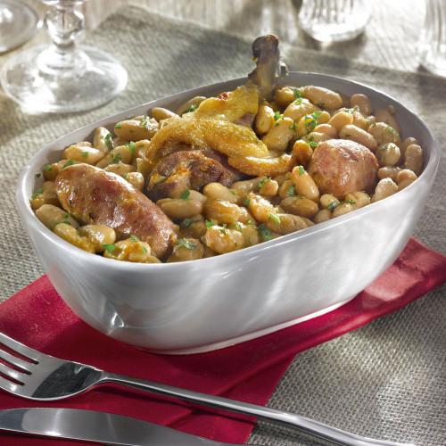 Le Cassoulet au Confit de Canard et à la saucisse de Toulouse