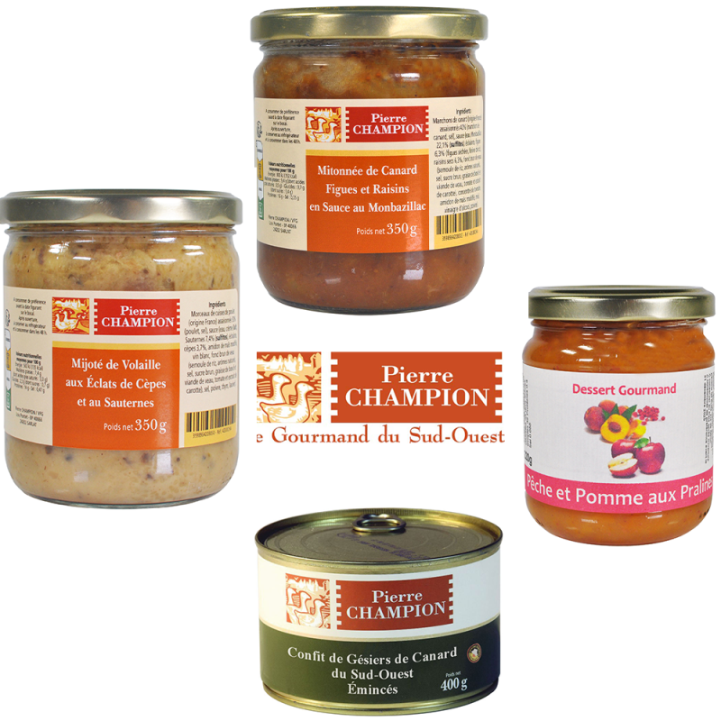 Le lot de 4 produits gastronomiques, 1120 g - WFN