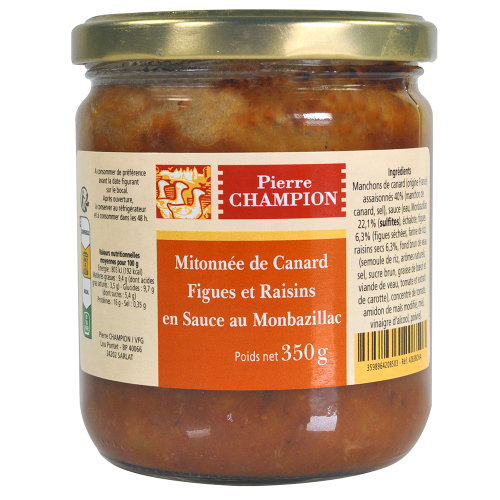 Le Mitonnée de Canard aux Figues et Raisins en Sauce au Monbazillac, 350 g - WFN