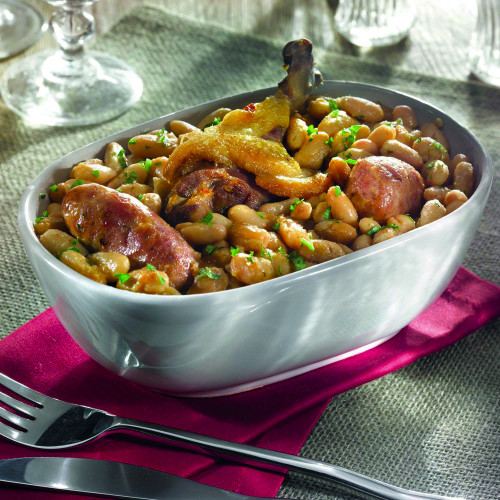 Le Cassoulet au Confit de Canard et à la Saucisse de Toulouse 