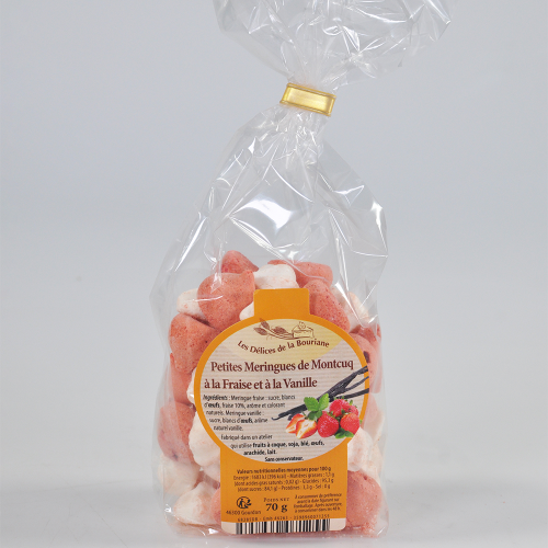 Les Meringues saveur Vanille Fraise, 2X70g - DEST